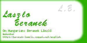 laszlo beranek business card